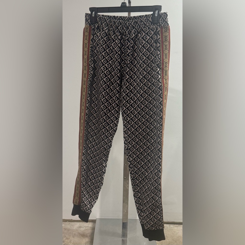 PAVINI Black Patterned Men Pants